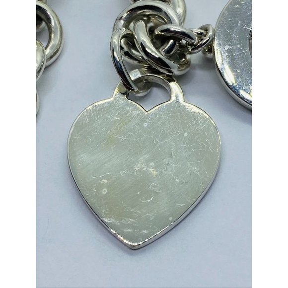 Tiffany & Co Sterling Silver Toggle Heart Tag Blank Heart Necklace 15.75" - Picture 9 of 14